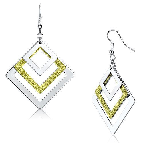 JCE2659 Rhodium Iron Earrings with No Stone