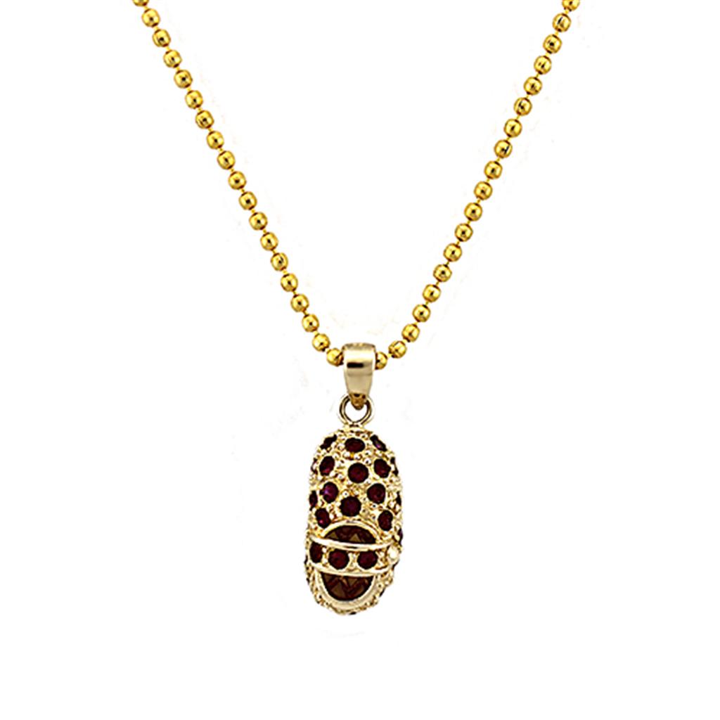 JCEA1355 Gold 925 Sterling Silver Chain Pendant with AAA Grade CZ  in Siam