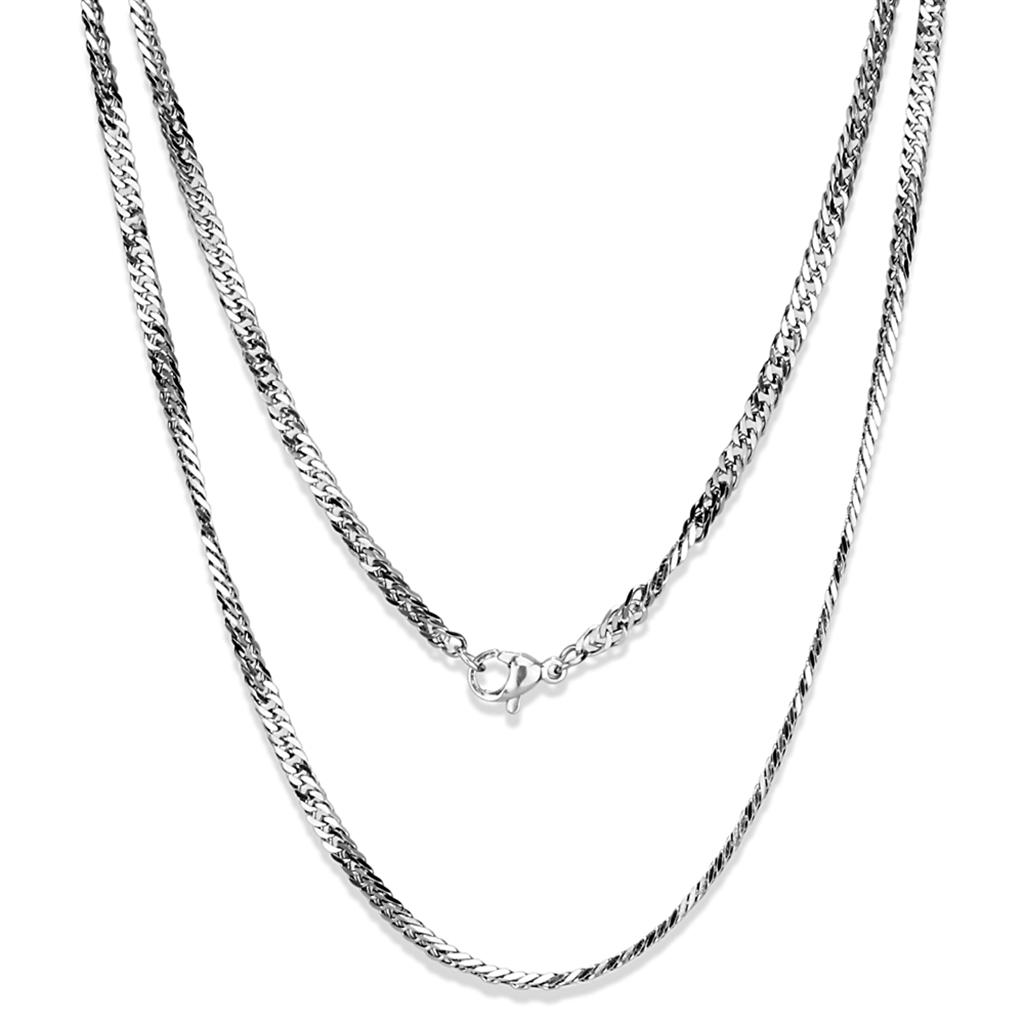 JCE2429 High polished (no plating) Stainless Steel Chain with No Stone