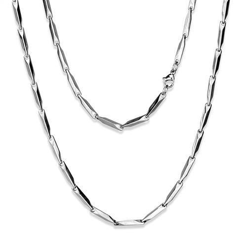 JCE2442 High polished (no plating) Stainless Steel Chain with No Stone