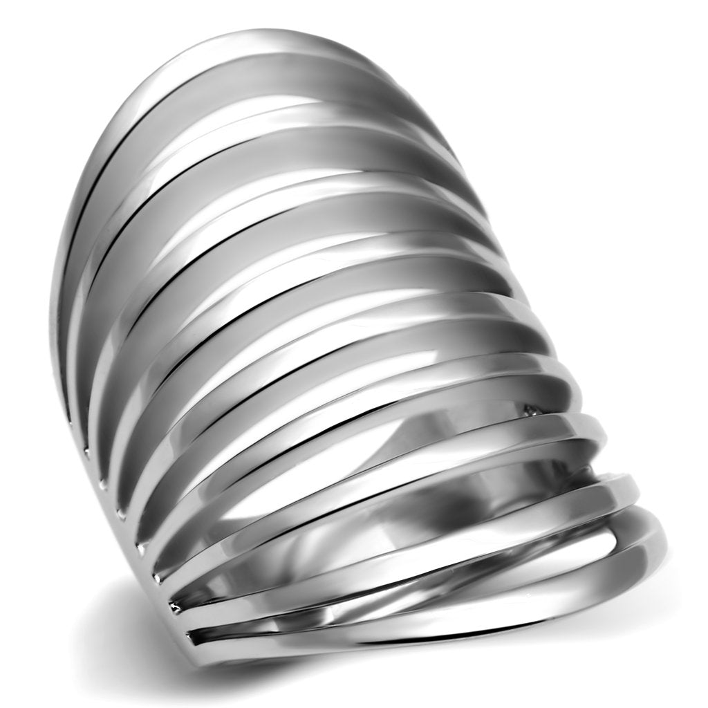 JCE665 High polished (no plating) Stainless Steel Ring with No Stone