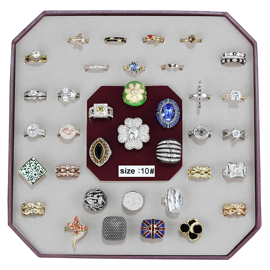 JCE-016-SIZE10 016-SIZE10 - Assorted Brass Ring with Assorted  in Assorted
